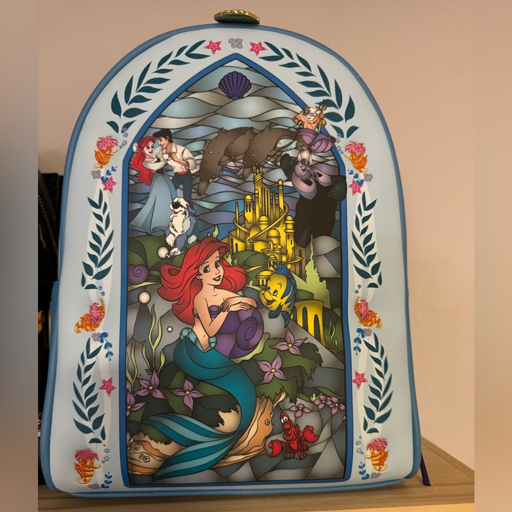 Disney Loungefly Ariel Stained Glass Window